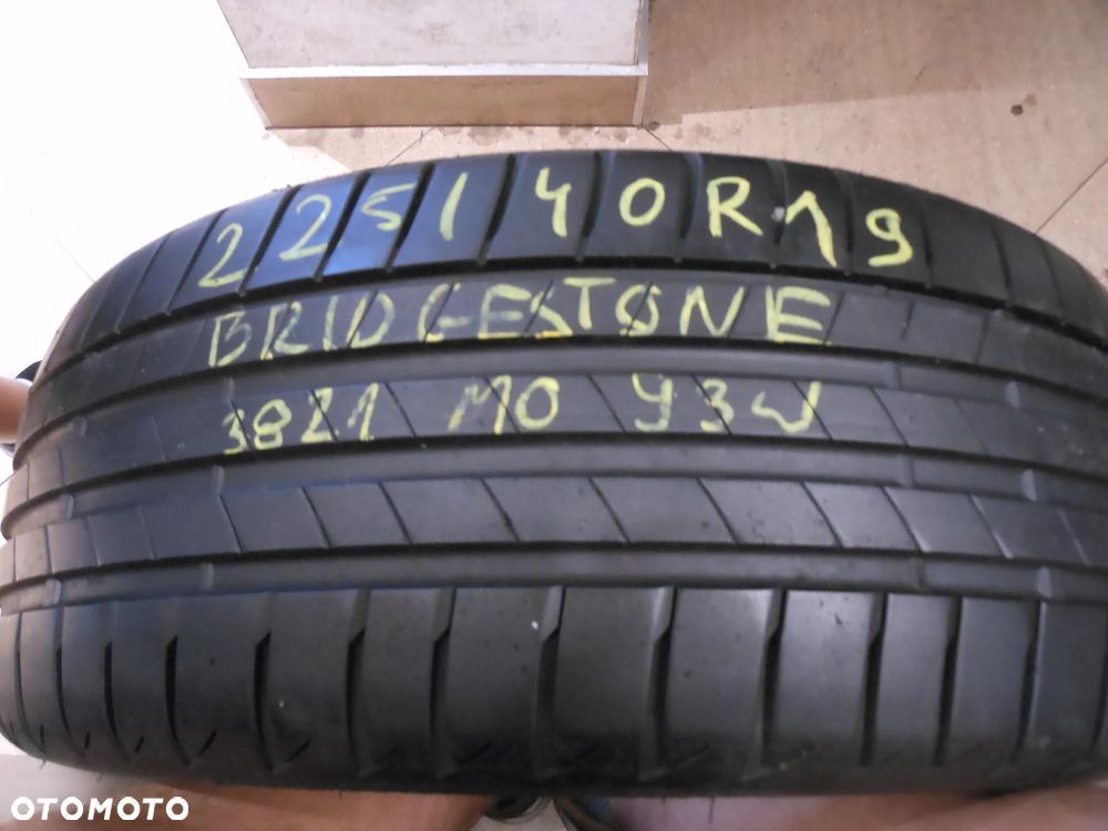 Opona pojedyńcza 225/40r19 bridgestone turanza t005 6,5mm lato MO - 1