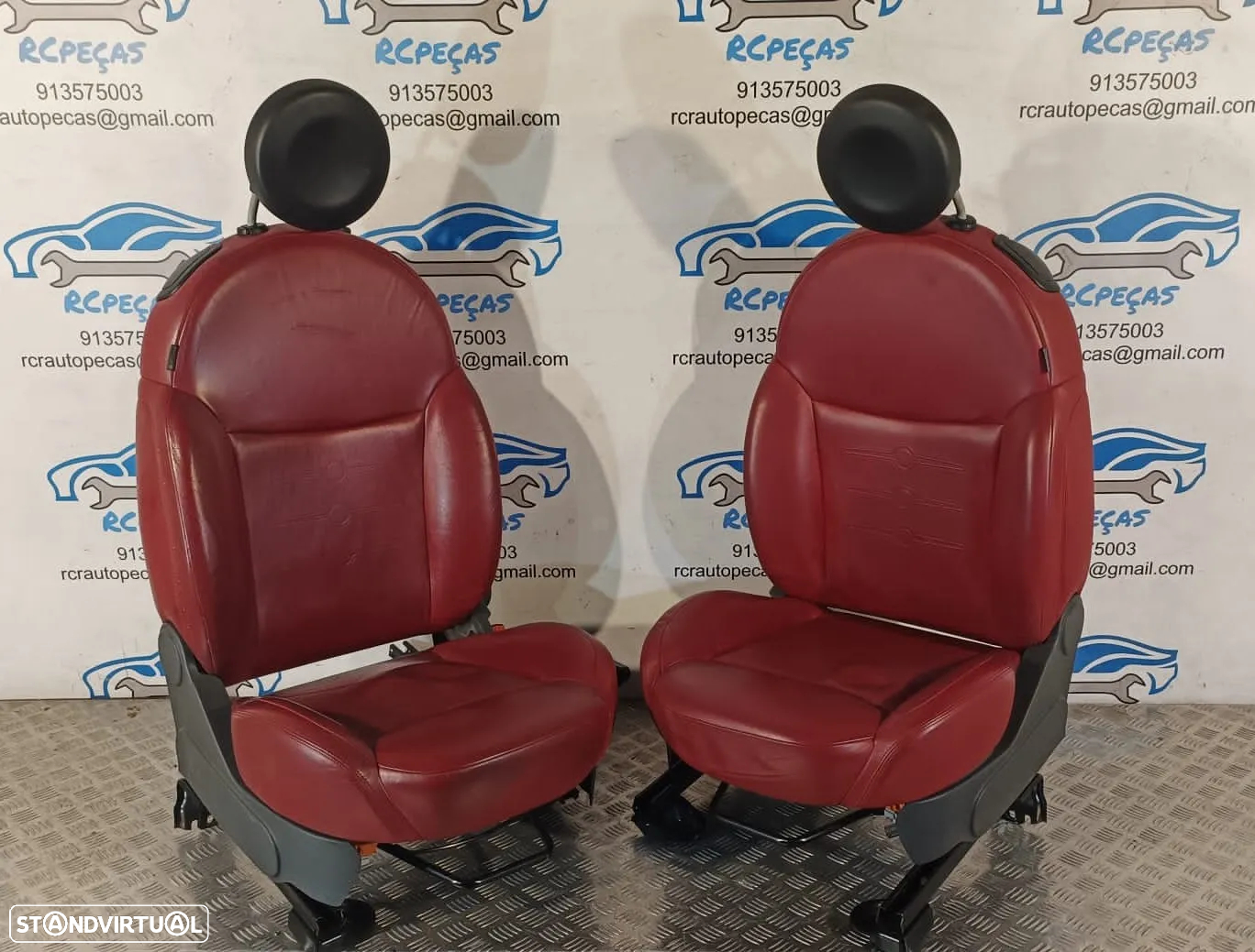 .BANCOS FIAT 500 312 SPORT PELE QUARTELAS - 17
