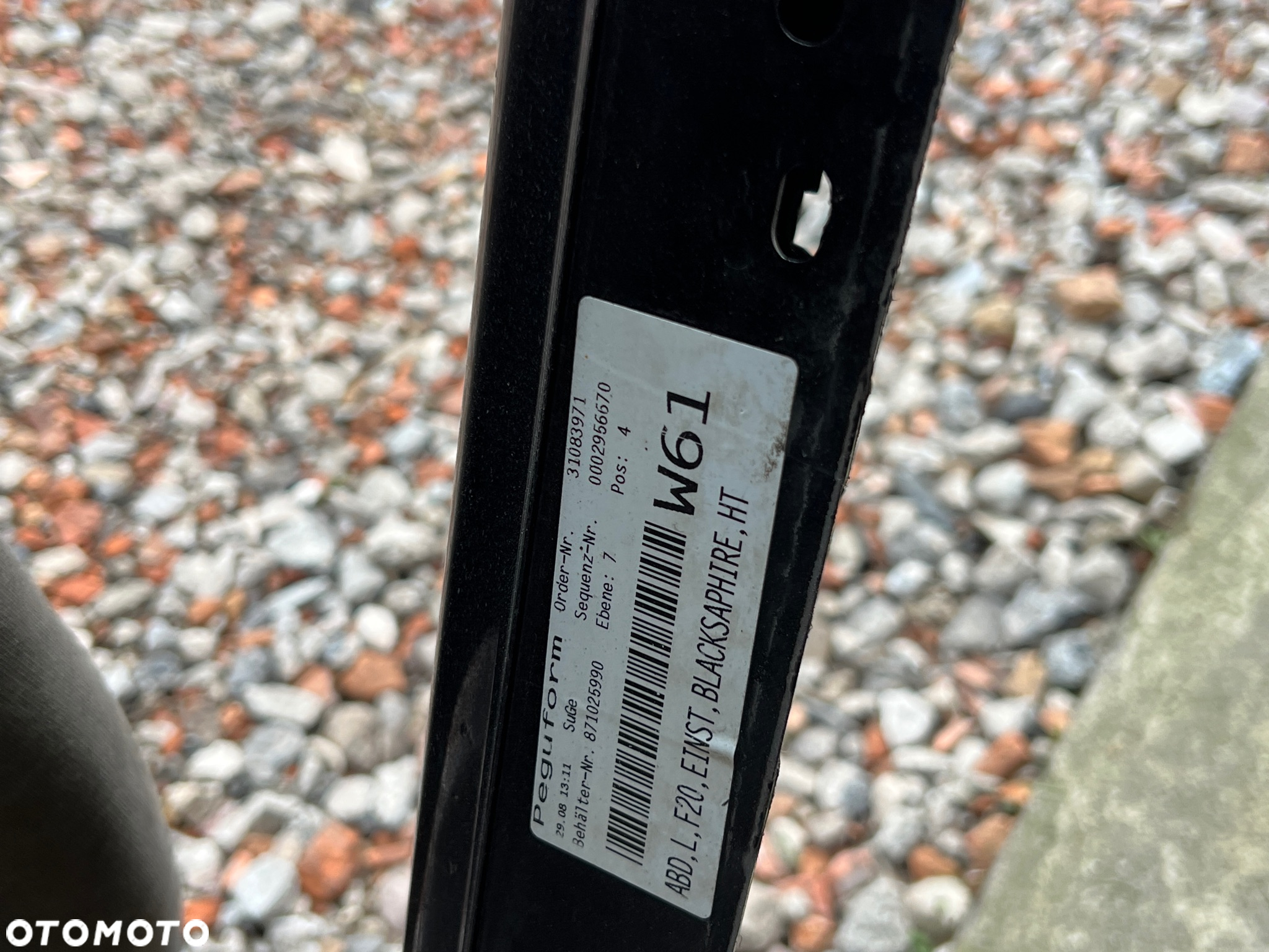 BMW 1 F20  LISTWA PROGOWA NAKŁADKA LEWA  475 BLACKSAPHIRE  7287827 - 3