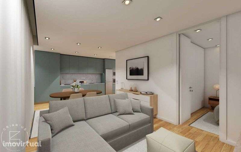 Apartamento T1 Novo com Varanda e Garagem junto ao Metro da Levada - Grande imagem: 3/12