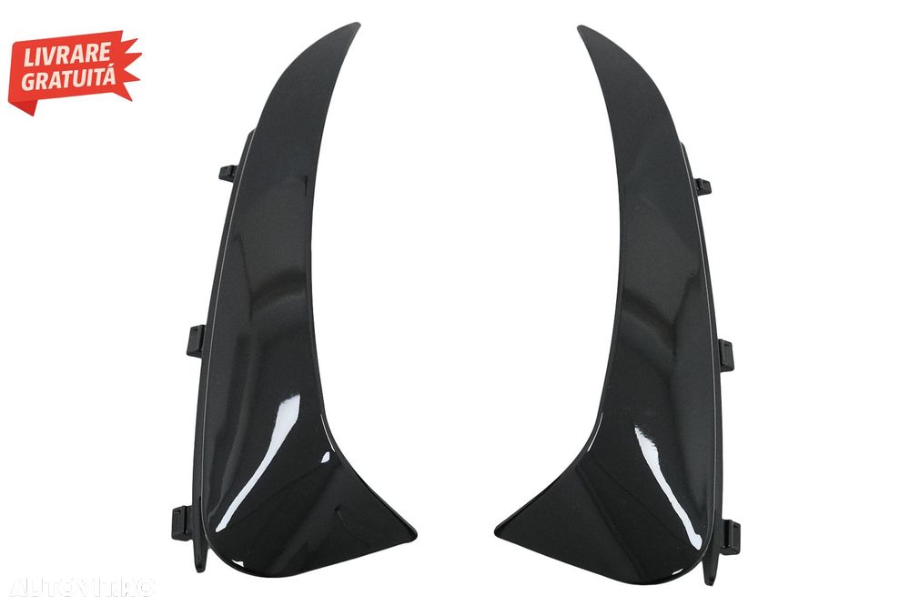 Ornamente Bara Spate Flapsuri Mercedes C Class C205 A205 (2015-2019) Negru Lucios- livrare gratuita - 3