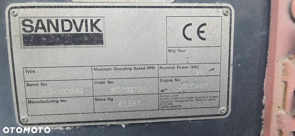 Powerscreen Kruszarka Sandvik QJ341, 2016 rok, 2100 motogodzin - 7