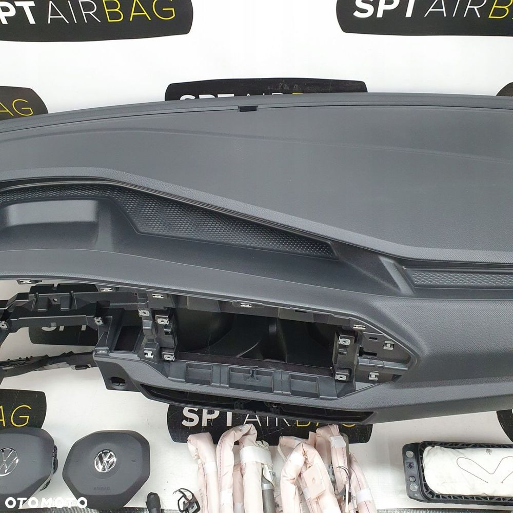 VW CADDY 2K7 DESKA ROZDZIELCZA KONSOLA KOKPIT PULPIT PODUSZKI AIRBAG AIR BAG PASY KURTYNY KIT SET - 3