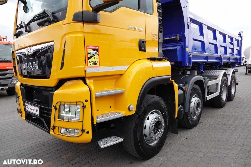 MAN TGS 35.500 / 8x4 / BASCULANTE / HYDROBURTA / BORDMATIK / NAVI / 2019 - 12