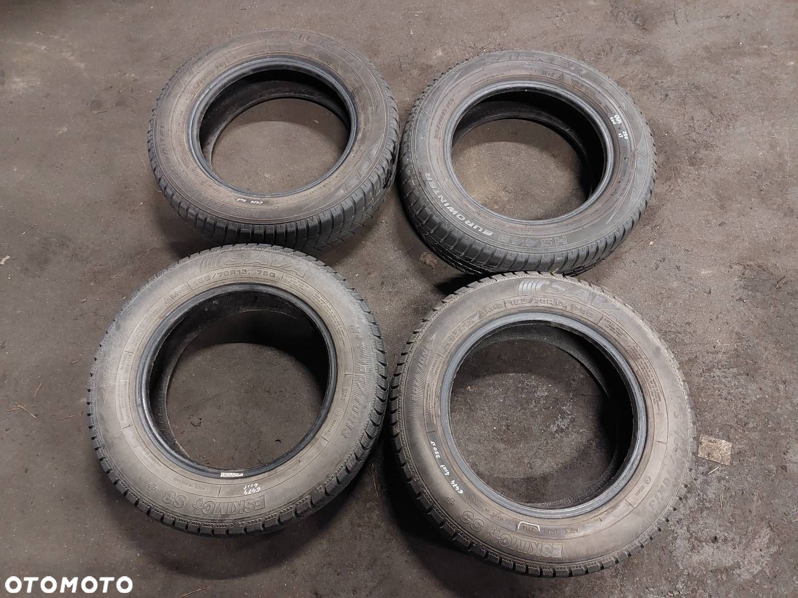 OPONY ZIMOWE 4 SZT 155/70R13 2014R SAVA ESKIMO 2016R FALKEN EUROWINTER - 1