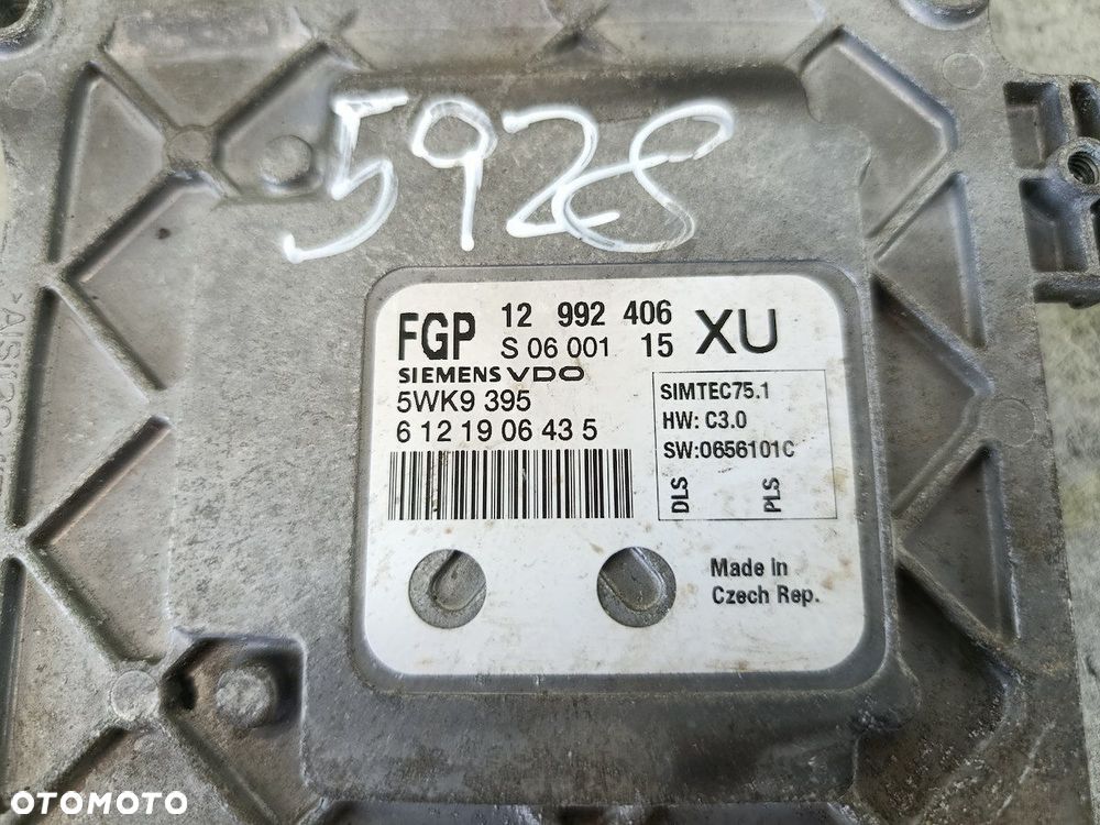KOMPUTER, STEROWNIK OPEL ZAFIRA B 12992406XU 5WK9395 1.8 16V - 5