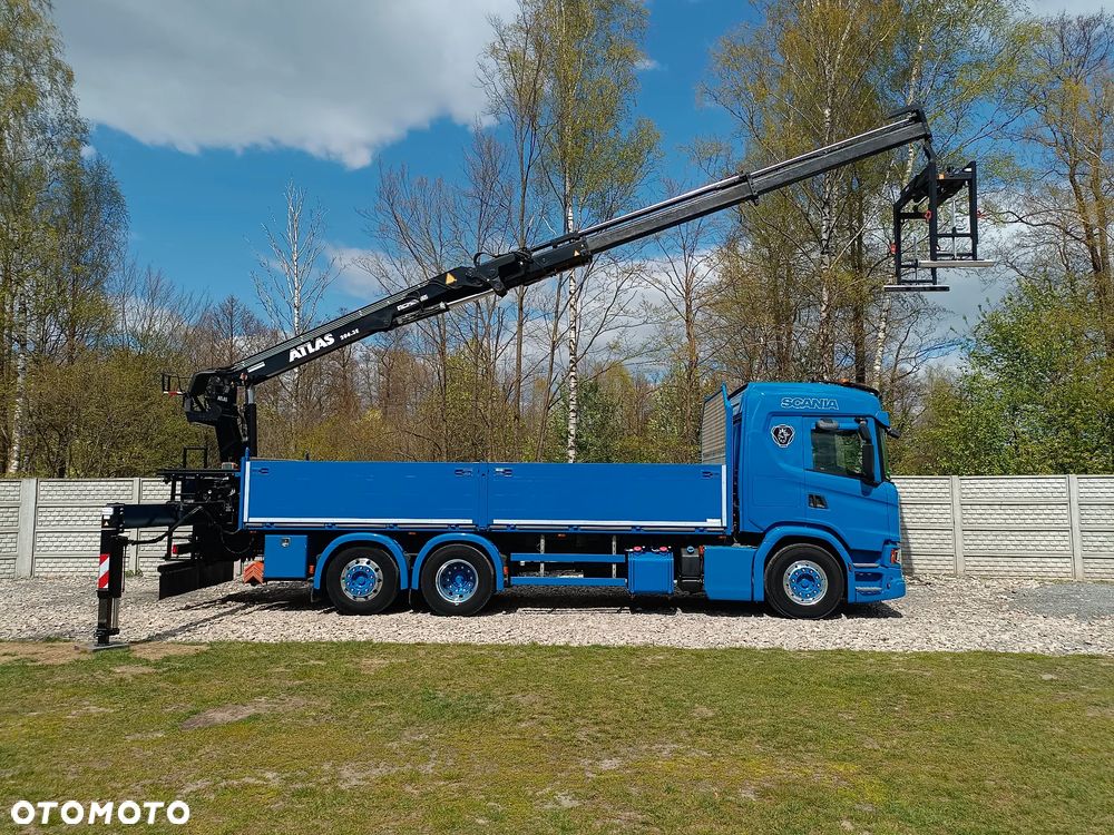 Scania ''S''  G 450* 6x2*+DŻWIG KRAN HDS ATLAS 206.3VE  WYSÓW 11,2m * Sterowanie Radiowe* ROTATOR* CHWYTAK do PALET* Skrzynia 6.8m* 298000km - JAK NOWA* z NIEMIEC - 2