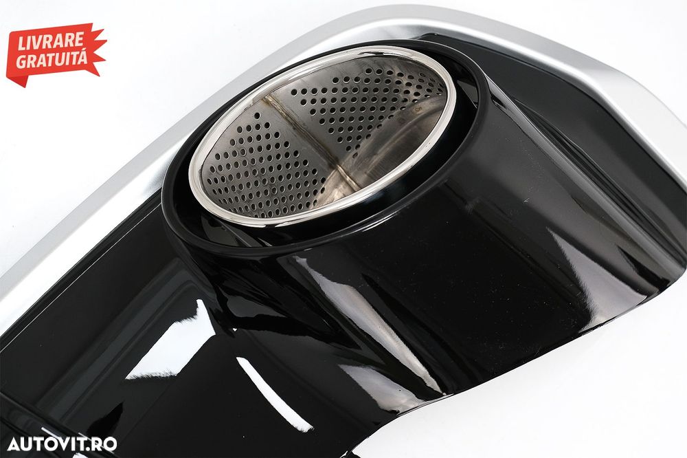 Difuzor Bara Spate si Ornamente Evacuare Audi A6 4G Facelift (2015-2018) RS6 Desig- livrare gratuita - 5