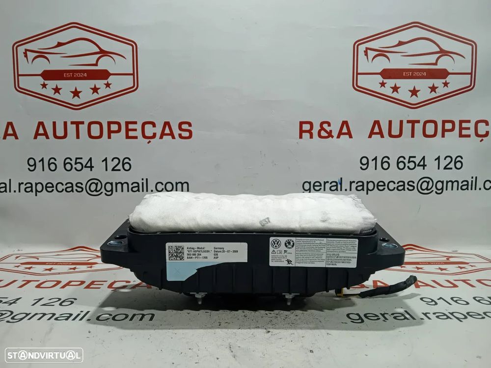 Airbag Passageiro Pendura Tablier VW Golf VI 6 Scirocco 5K0880204 Original - 2