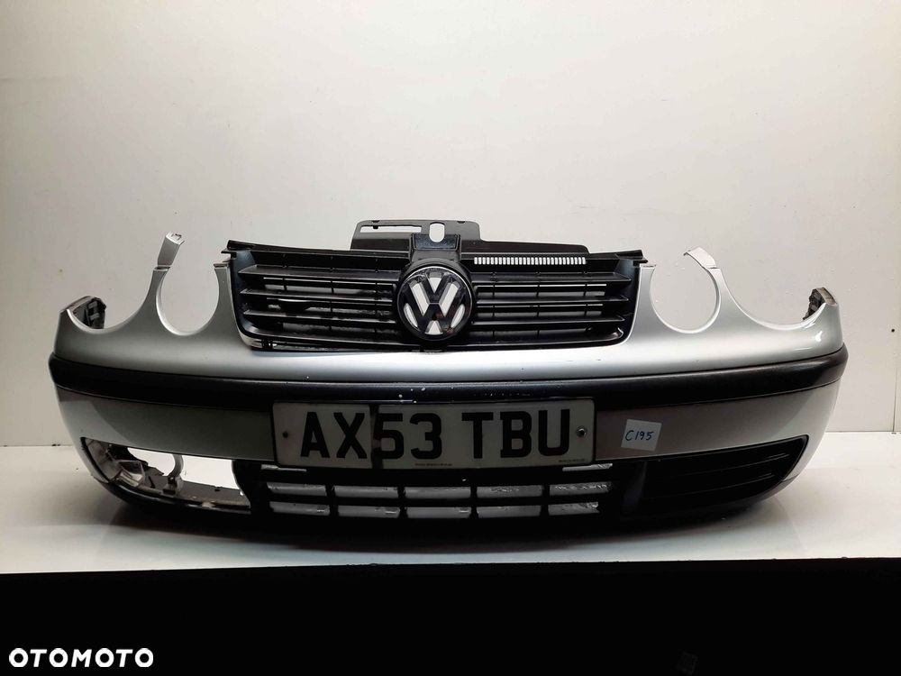 ^ ZDERZAK PRZÓD PRZEDNI VW VOLKSWAGEN POLO 9N LA7W SREBRNY - 1