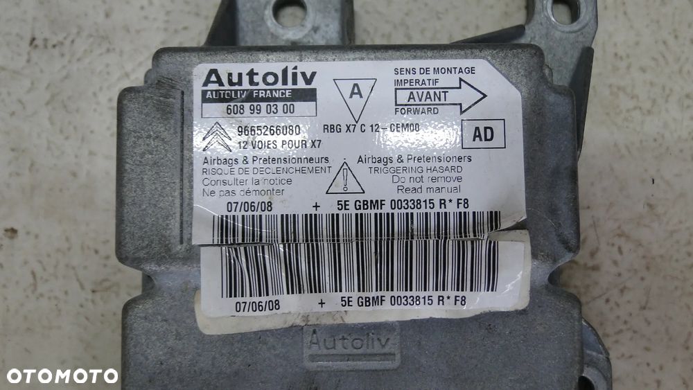 CITROEN C5 III X7 DESKA KONSOLA PODUSZKI AIRBAG PASY KOMPLET ORYGINAŁ EUROPA - 20