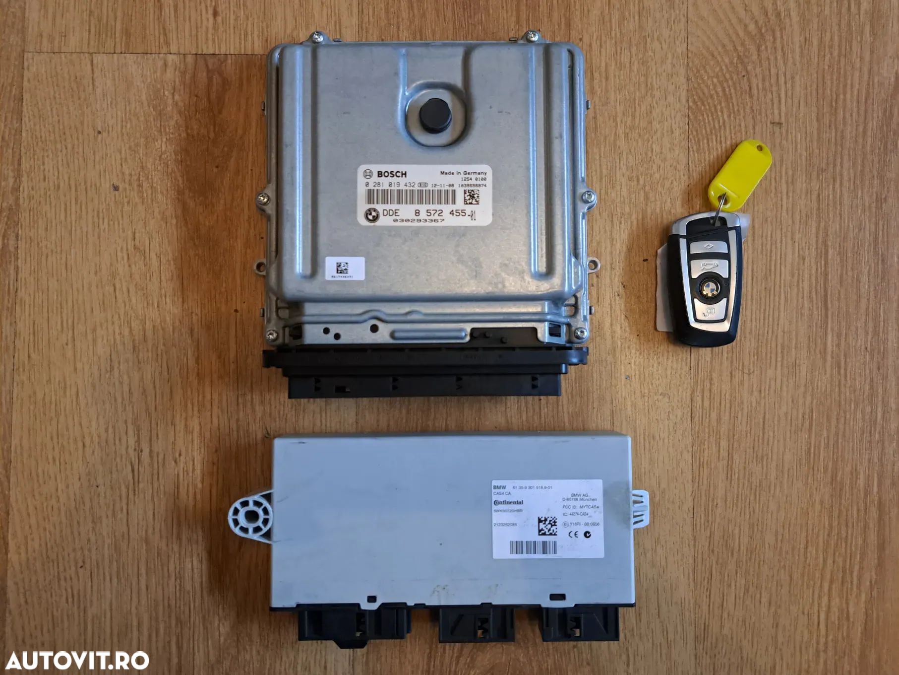 Kit set pornire BMW X5 X6 E70+LCI E71 calculator motor unitate CAS 4 cheie originala - 1