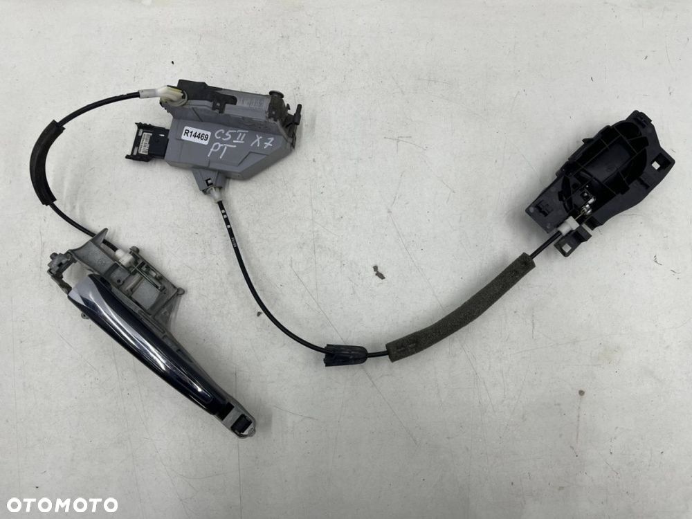 Zamek drzwi Citroen C5 II X7 08-17r. klamka zewnętrzna wewnętrzna PRAWA tylna prawy tył 6 PIN 574394 - 1