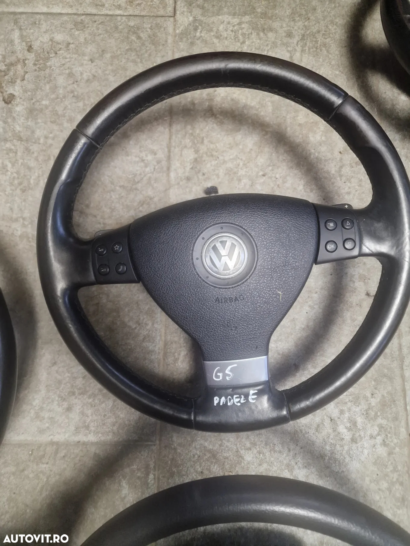 Volan cu padele comenzi si airbag Vw Golf 5,Touran, Vw t5,Seat Altea - 3