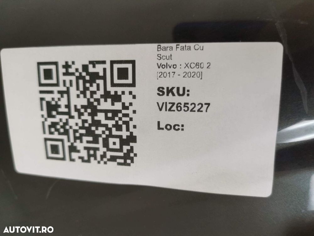 Bara Fata Cu Scut Volvo  XC60 2 2017 2018 2019 2020 Originala In Stare - 8