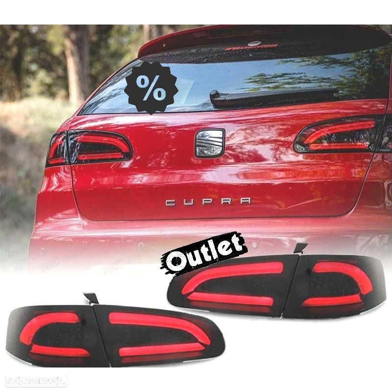 R147774C32 FAROLINS TRASEIROS LED LIGHTBAR SEAT IBIZA 6L 02-08 CARDNA FUNDO PRET - 1