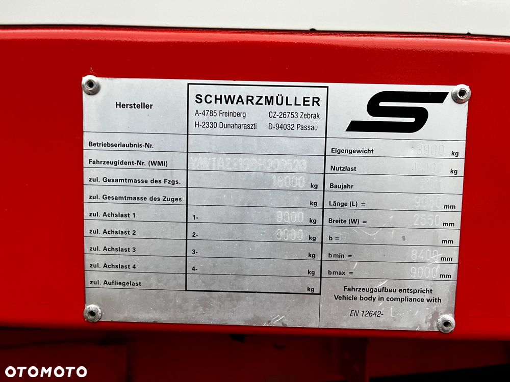 Schwarzmuller Przyczepa Burtowa // 2011 Rok // Burty 80 // Osie SAF // 6.80x2.49 // Jak nowa !!! - 22