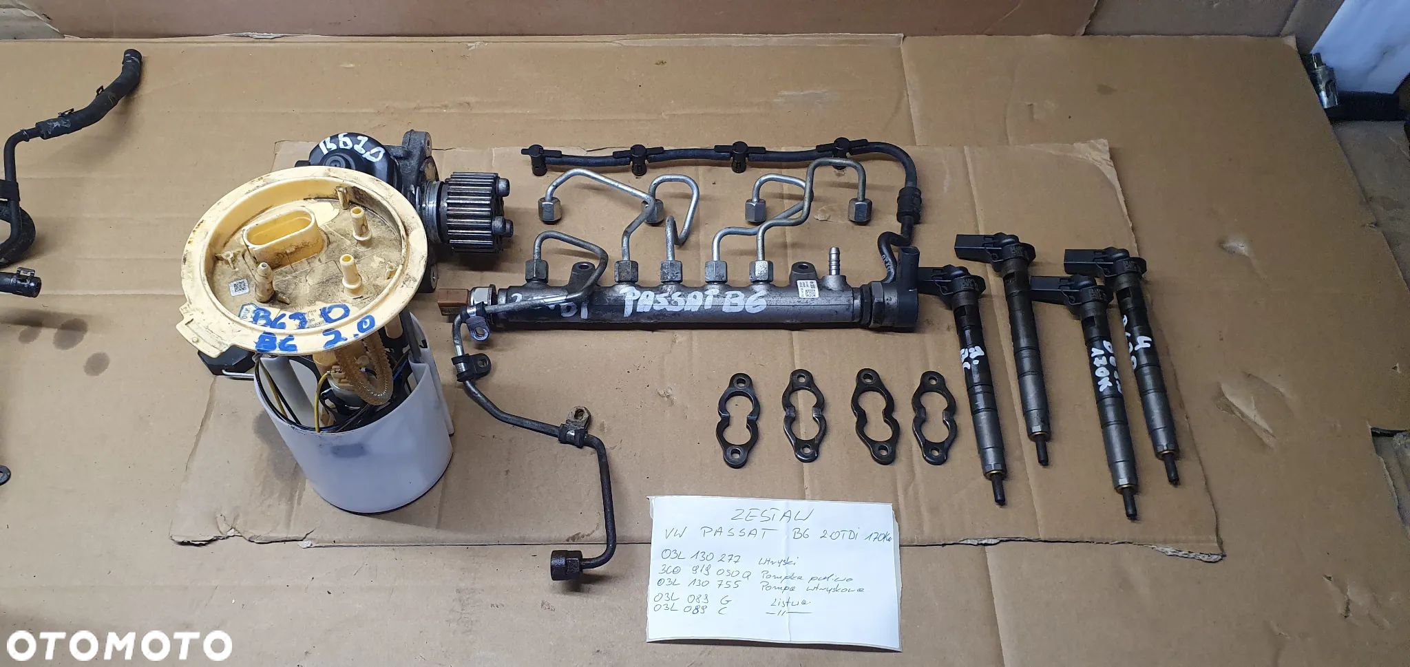 Wtryskiwacze wtryski układ wtryskowy paliwa zestaw pompa listwa wtryski pompka VW Passat B6 2.0 TDI Common Rail - 1