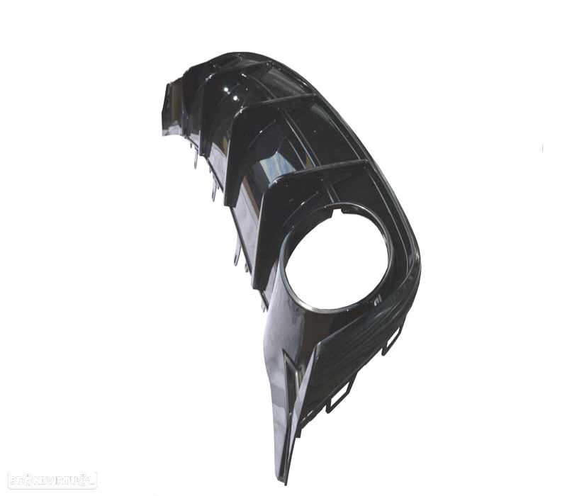 DIFUSOR AUDI A6 S LINE 15-18 LOOK RS6 PRETO BRILHANTE - 3