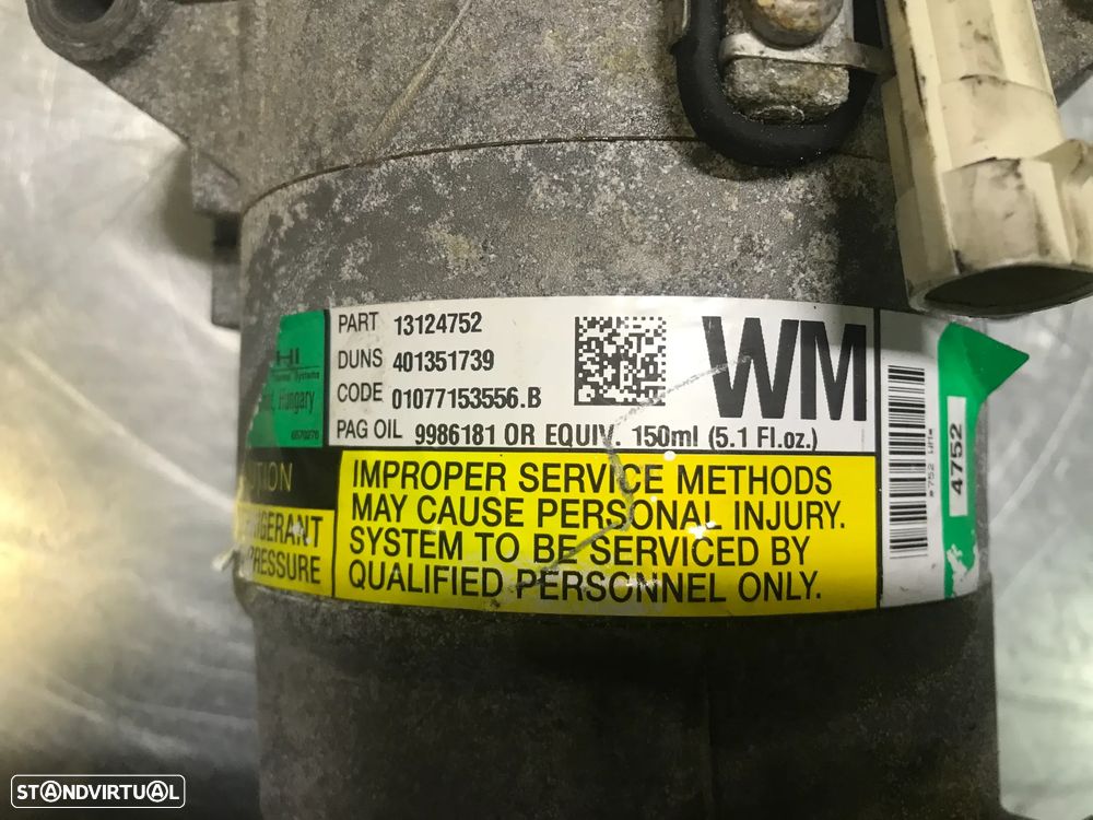 COMPRESSOR AC OPEL ASTRA H / VECTRA C 1.9CDTI 13124752 - 5