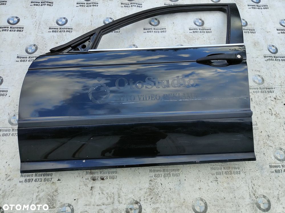 BMW E46 Sedan Kombi Drzwi przednie przód lewe Black Sapphire 475 oryginał lakier - 2