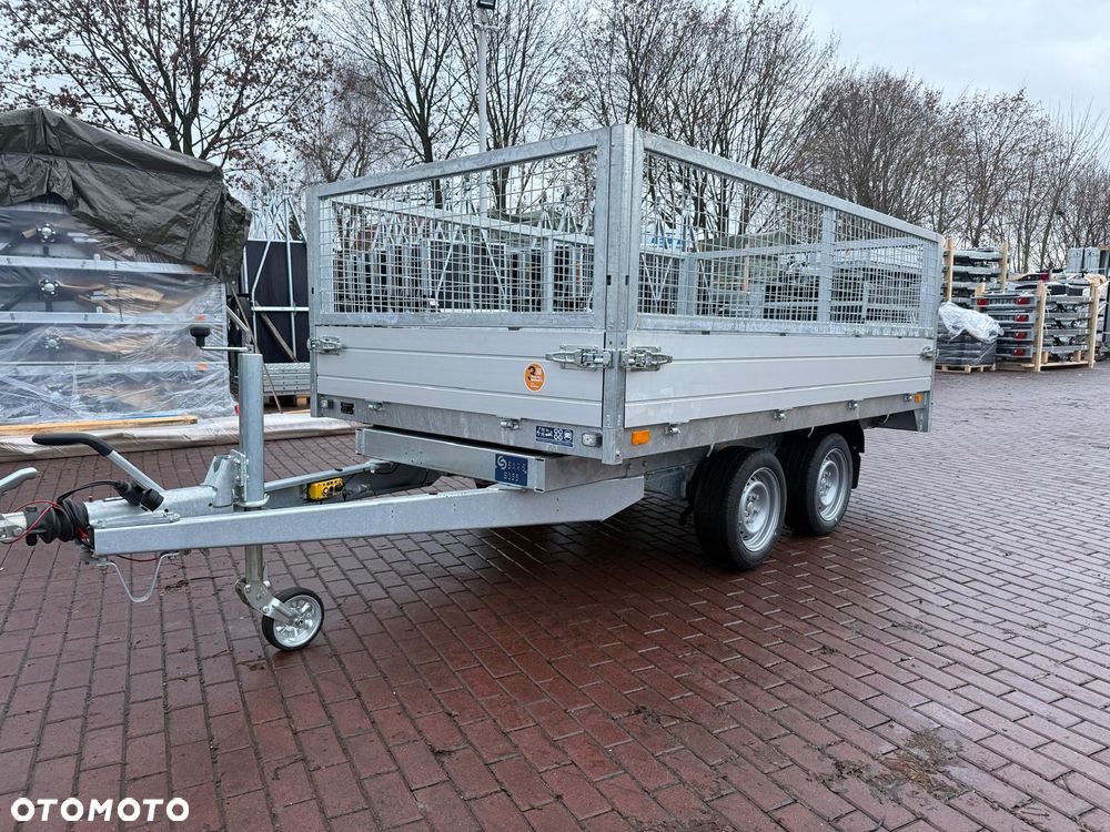 Saris Przyczepa Kiprowana Saris Tipper K1 306 170 2700 2 + nadstawki siatkowe 306x170x30cm 2 osie DMC 2700kg WYPRZEDAŻ! - 4