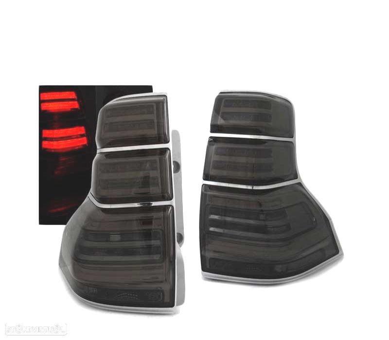 FRÓIS TRASEIROS LE PARA TOYOTA LAND CRUISER 150 09-13 SMOKED FUMADOS ESCURECIDOS - 1