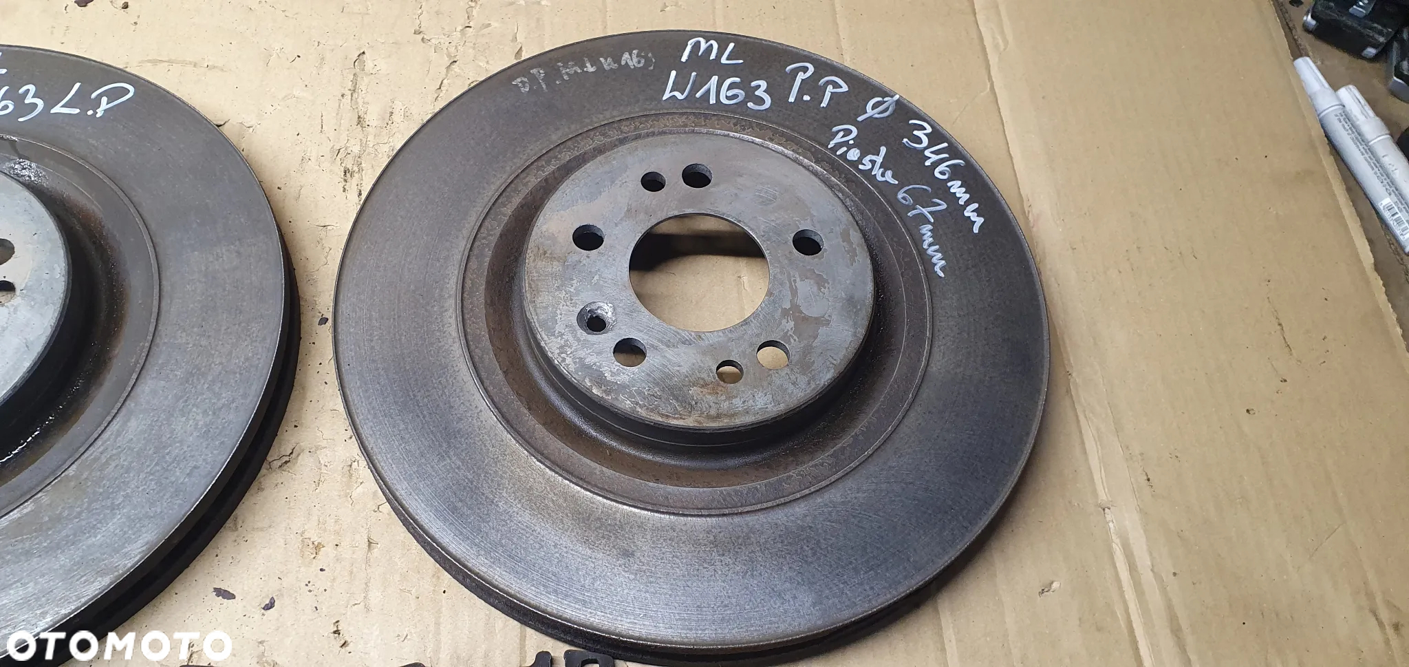 Tarcze hamulcowe przód przednie klocki Mercedes ML W163 4.0 CDI A1634210512 - 3