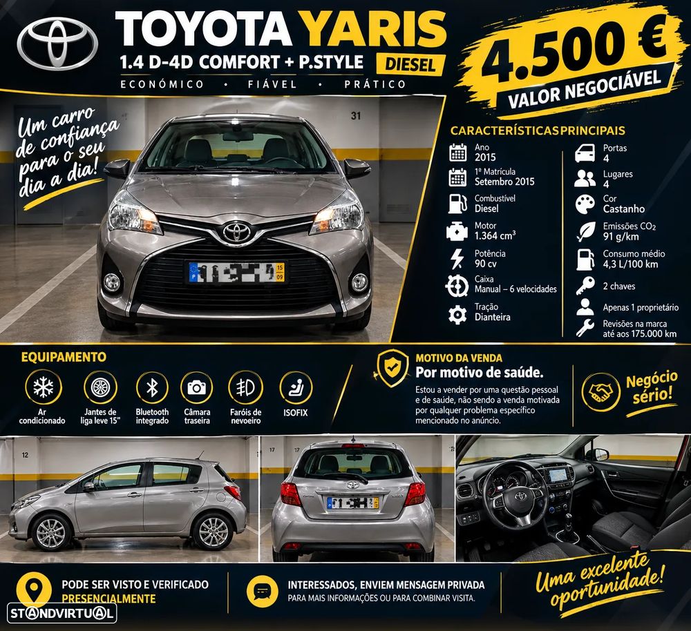 Toyota Yaris 1.4 D-4D Comfort+P.Style - 1
