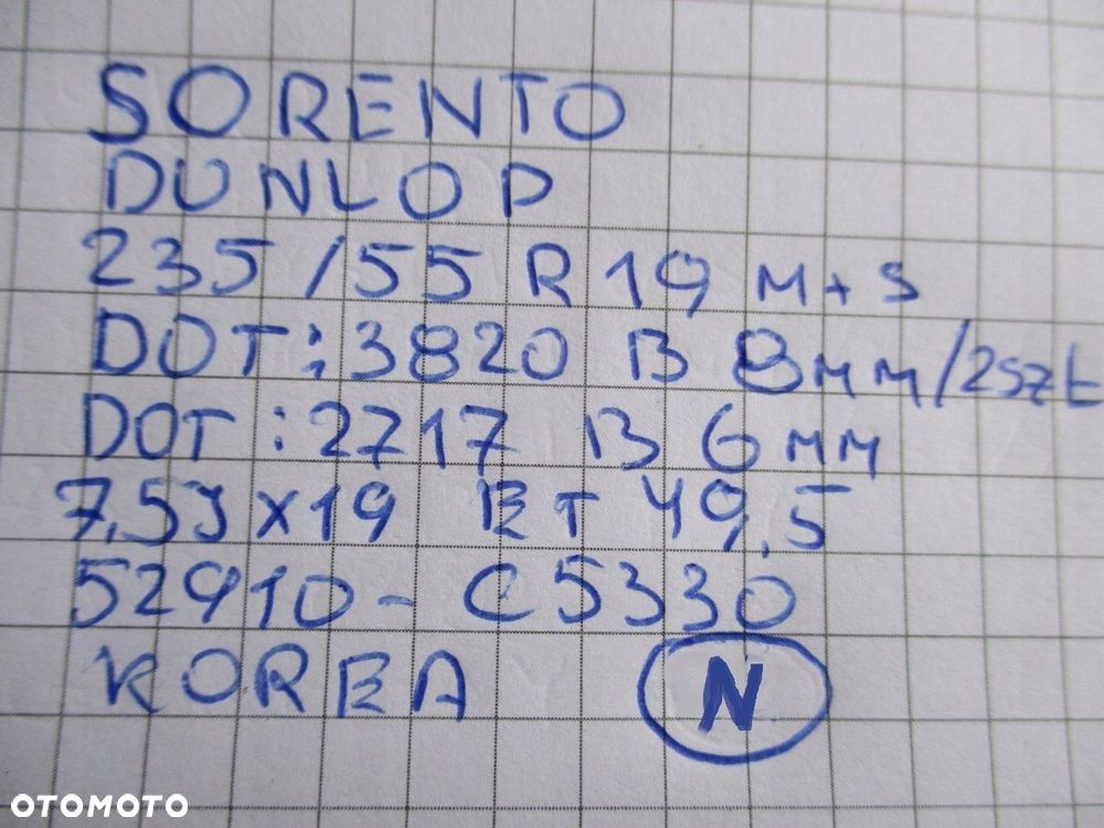 Koła felgi opony KIA SORENTO R19 MS - 15