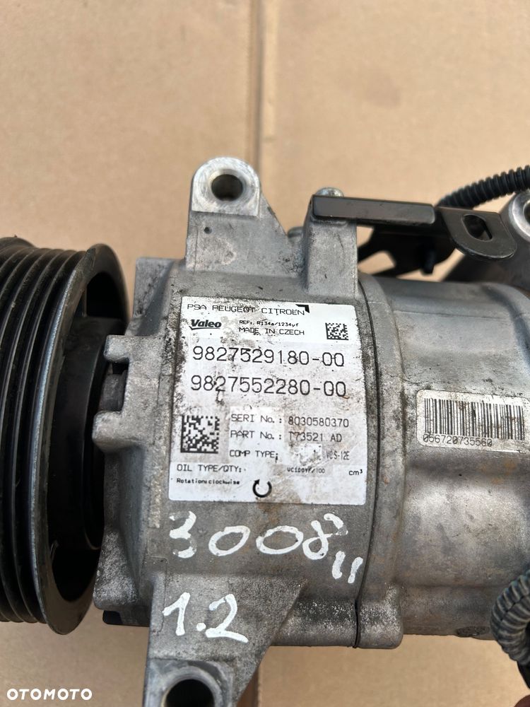 Citroen Peugeot kompresor klimatyzacji 1.2 thp 9827529180 3008 II 5008 II 308 T9 C4 Picasso II - 4