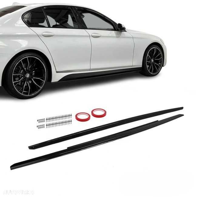 Set Extensii Prelungiri Praguri Laterale Dedicate BMW F10 F11, Lucios - 1