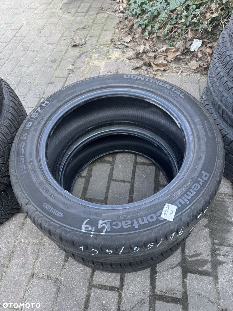 2 sztuki opon letnich 195/55/16 CONTINENTAL Używane F-Vat - 2
