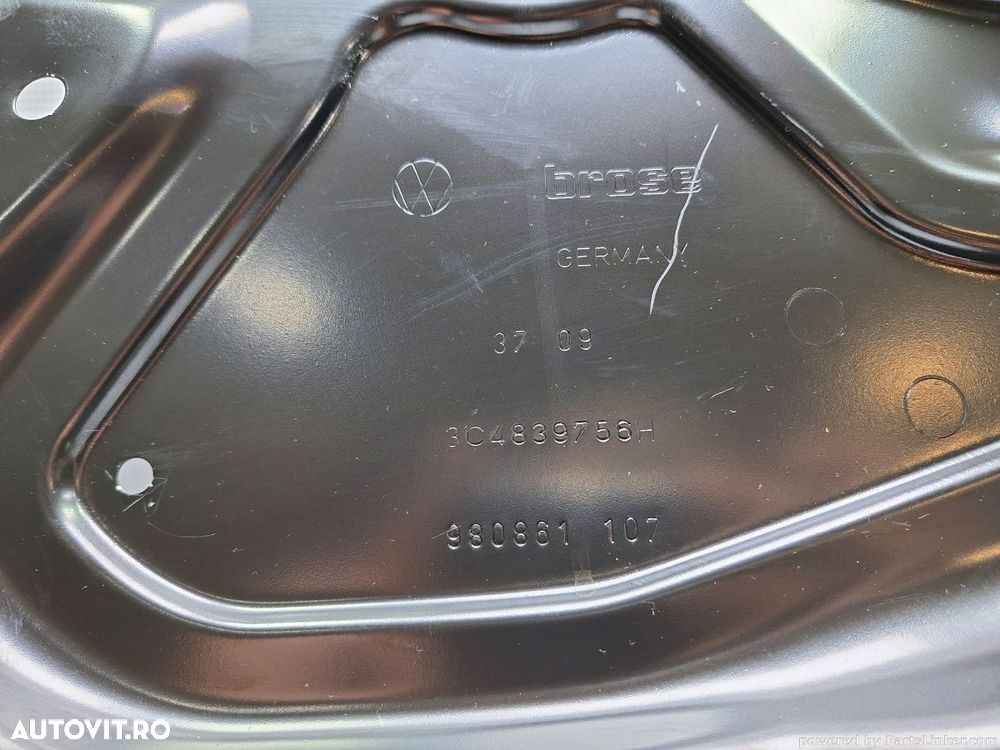 Macara geam stanga spate VOLKSWAGEN PASSAT Variant (3C5) [ 2005 - 2011 ] TDI (CBDC) 81KW|110HP OEM 3C4839756H - 3