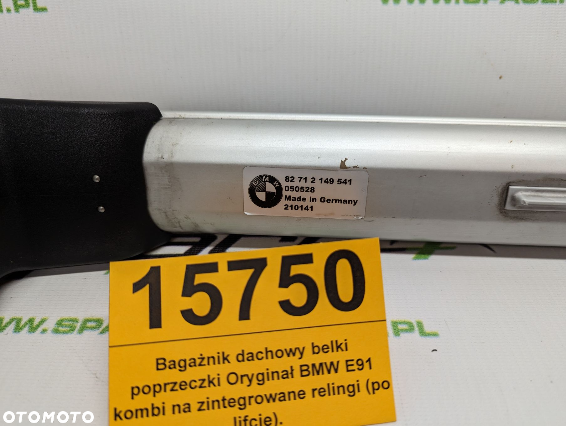 Bagażnik dachowy bazowy belki poprzeczki Oryginał BMW E91 kombi na zintegrowane relingi (po lifcie). - 7