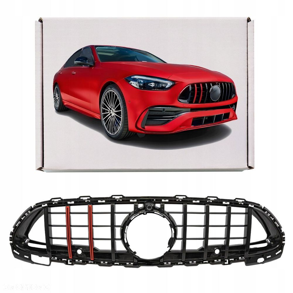 mercedes c-class w206 2021-25 grill panamericana gt brabus czarny z ka - 1