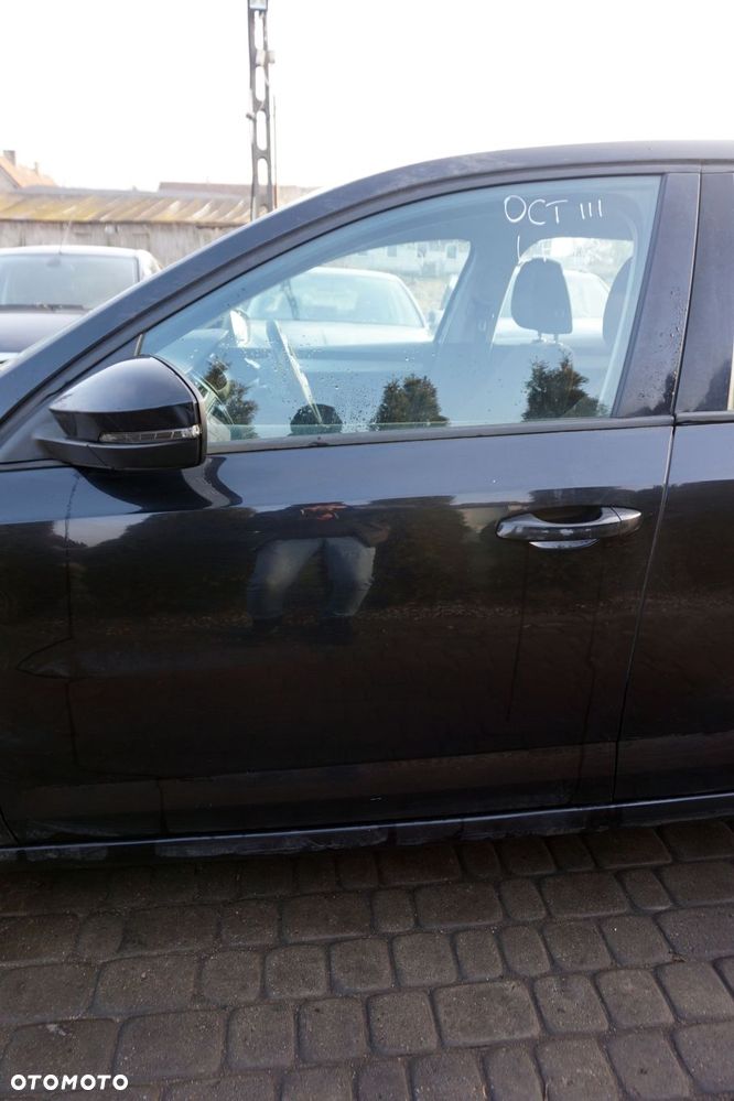 DRZWI PRZEDNIE LEWE OCTAVIA III 5E3 LB LIFTBACK LF9R  CZARNY SKODA 2012-2016 - 1