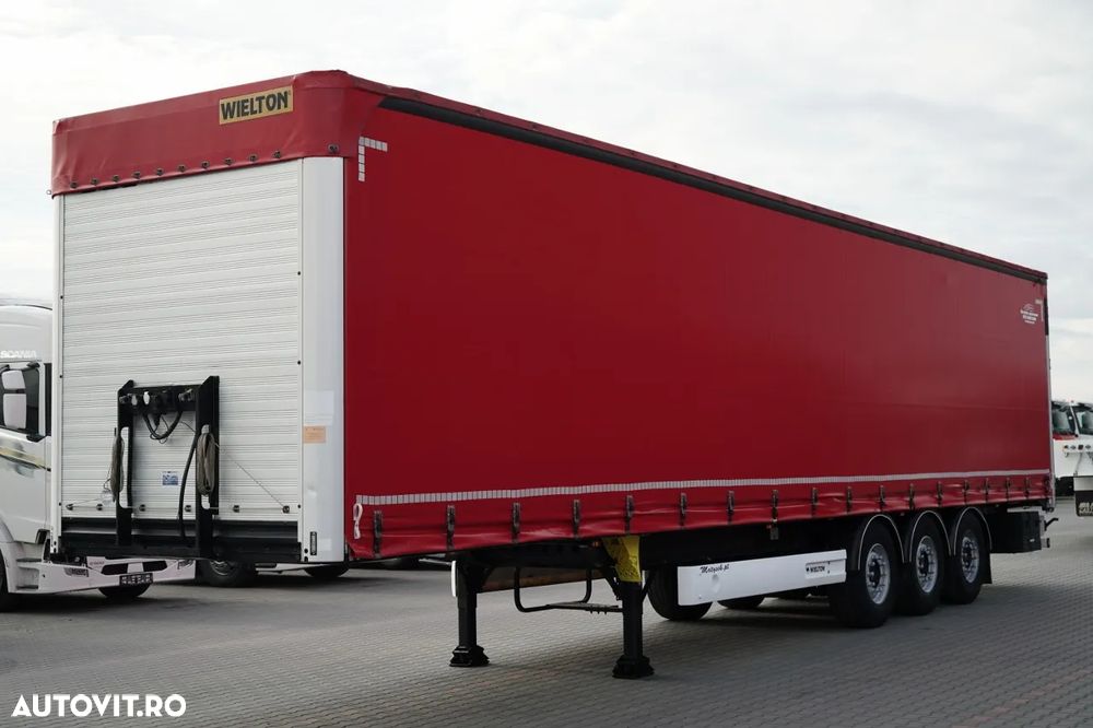 Wielton CORTINĂ STANDARD / REMORCA DIN OȚEL - 9 M / AXĂ CULISANTĂ / SAF / ACOPERIȘ CULISANT - 1