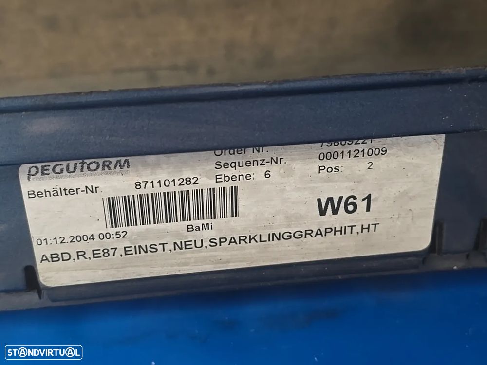 Embaladeira laterais direita para bmw série 1 sport e87  2004- - 7
