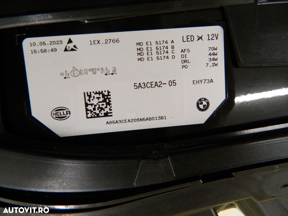 Far dreapta BMW IX / I20 LASER, 2021, 2022, 2023, 2024, 2025 cod origine 5A3CEA2-05. - 7