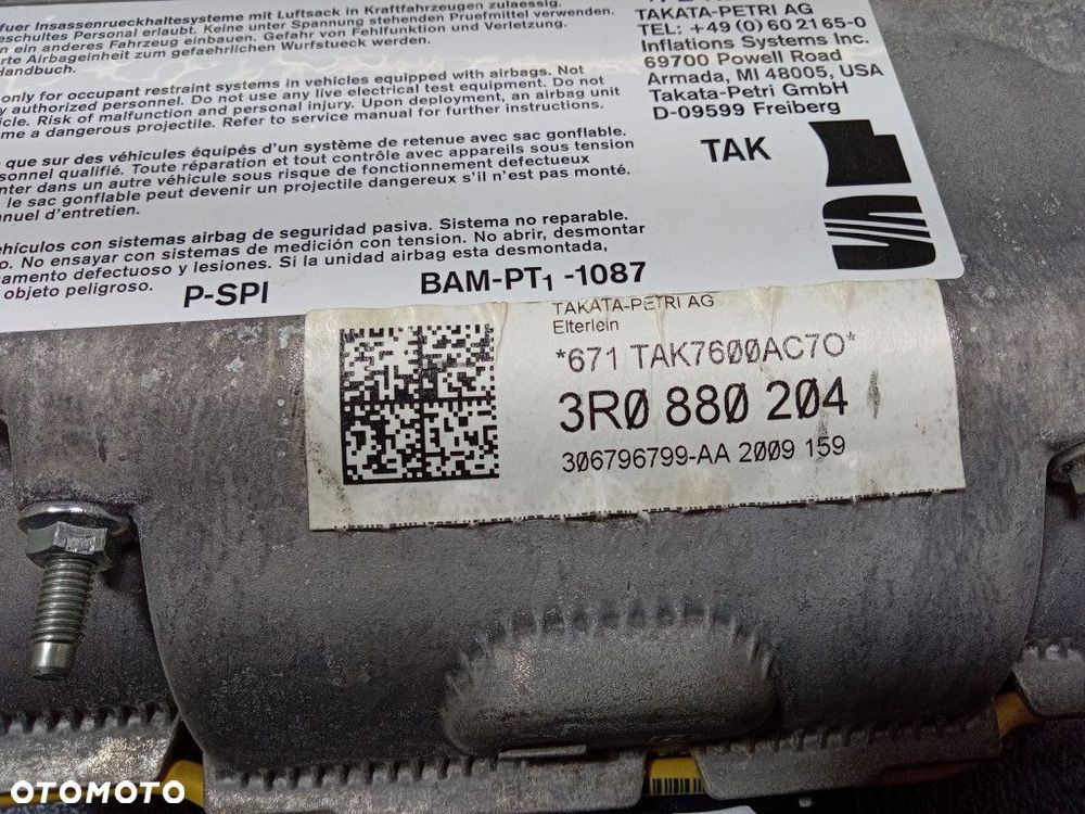 SEAT EXEO DESKA ROZDZIELCZA PASY AIRBAG - 5