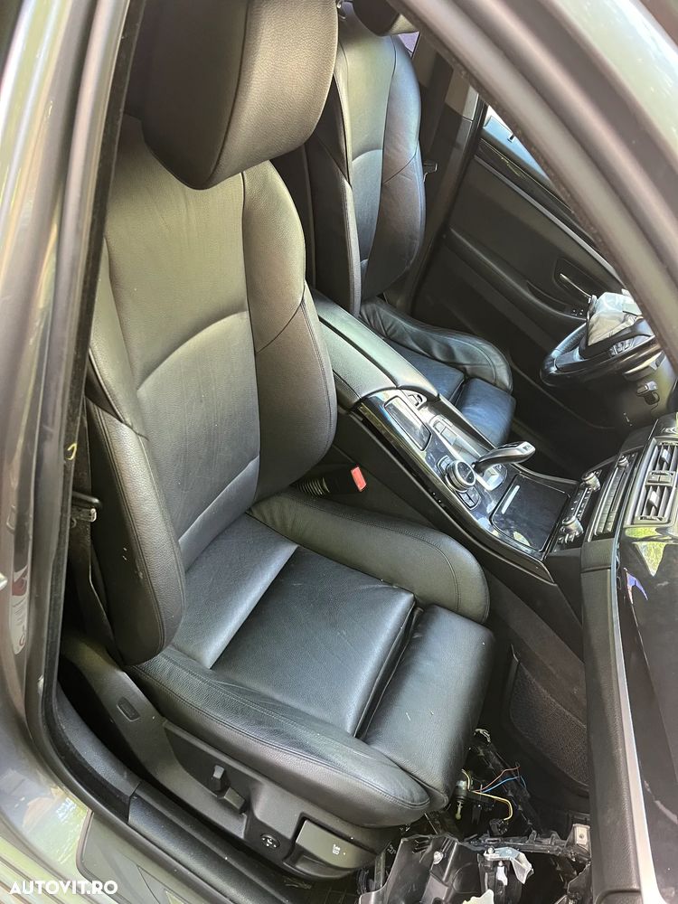 Interior complet piele negru Bmw Seria 5 F11 break non facelift 2011 semi electric incalzire Europa - 20