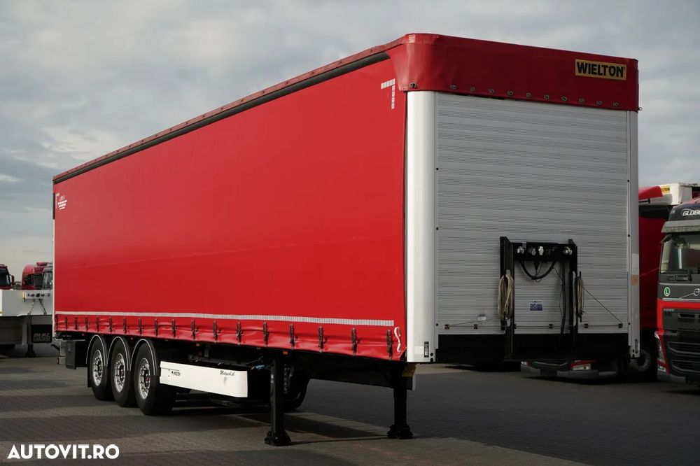 Wielton CORTINĂ STANDARD / REMORCA DIN OȚEL - 9 M / AXĂ CULISANTĂ / SAF / ACOPERIȘ CULISANT - 8
