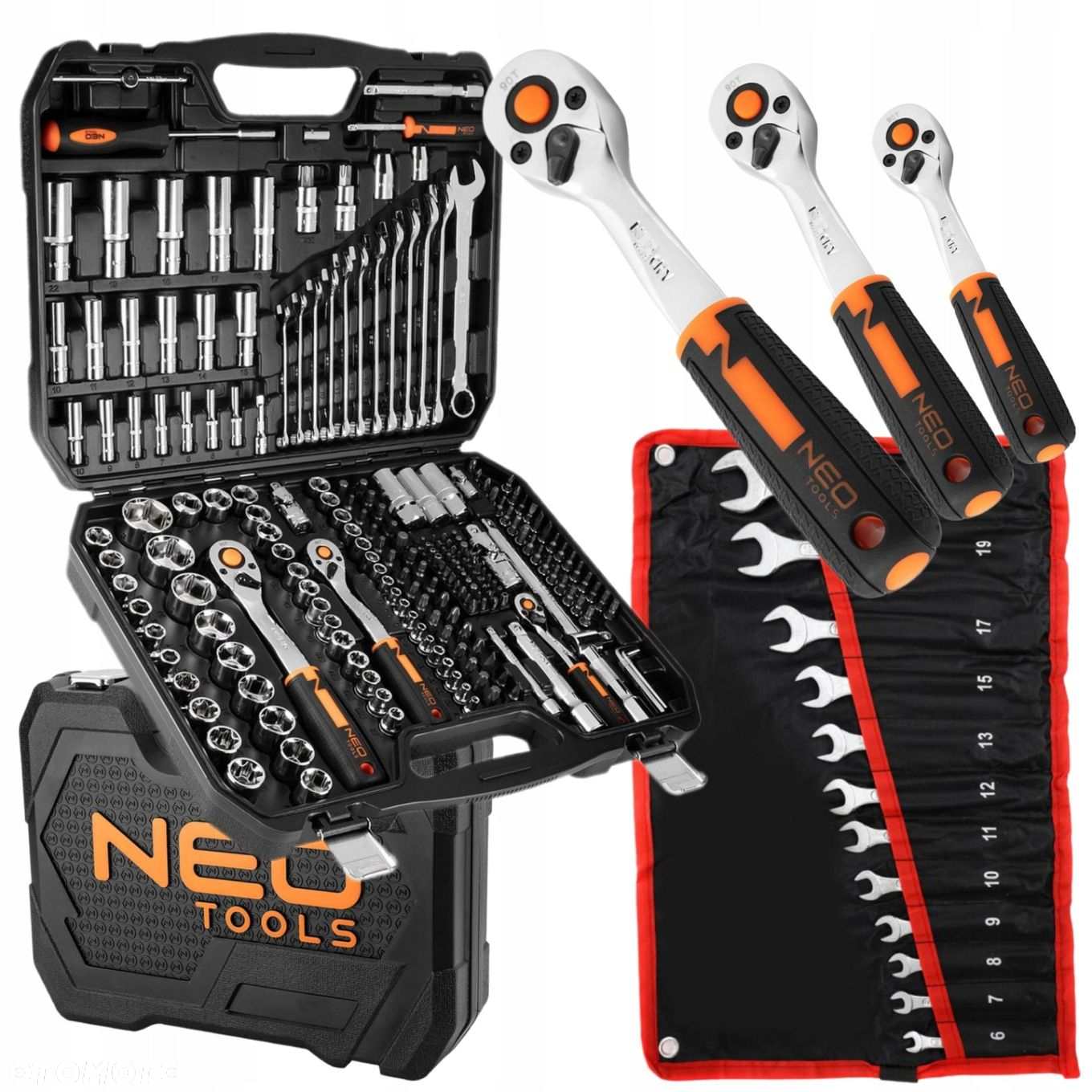 NEO ZESTAW KLUCZY NASADOWYCH 219EL 1/2" 1/4" 3/8 TORX BITY 6-22mm PŁ-OCZ - 15
