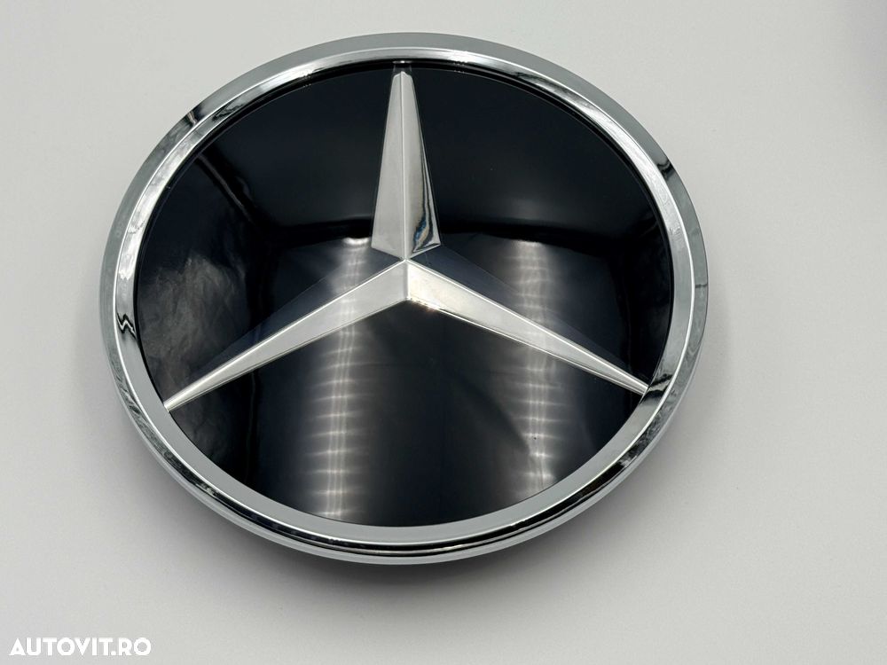Emblema Compatibila Mercedes W204 sticla crom/negru distronic c class - 5