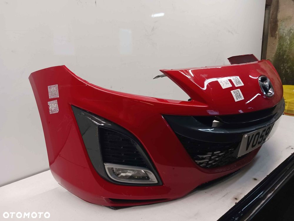 + ZDERZAK PRZÓD PRZEDNI DO MAZDA 3 III BL 2 Gen. 27A CZERWONY HALOGENY - 2