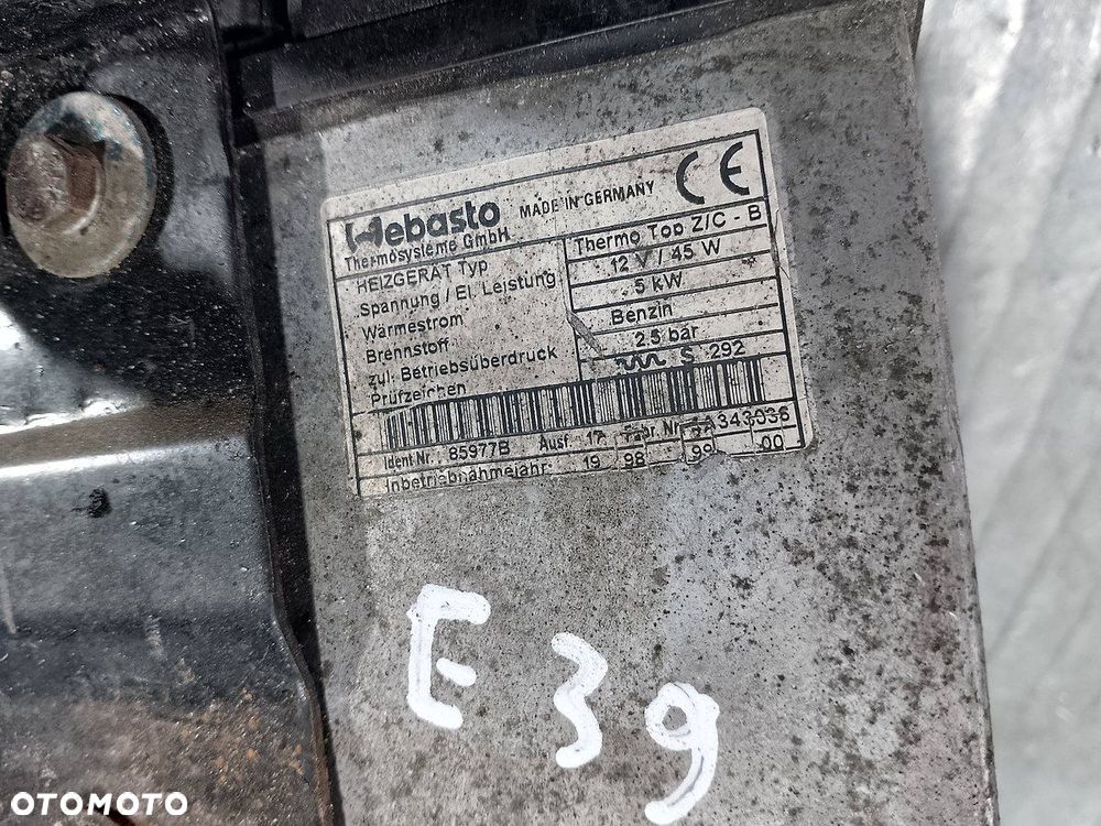 OGRZEWANIE POSTOJOWE, WEBASTO BMW E39 90604A 2.0 - 8