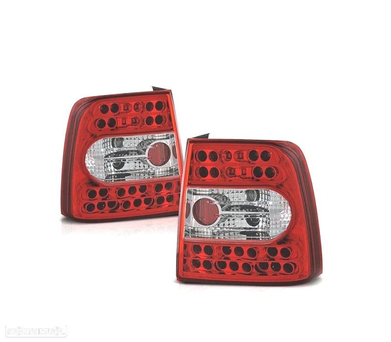 FAROLINS TRASEIROS LED VOLKSWAGEN VW PASSAT 3B 96-00 VERMELHO - 1