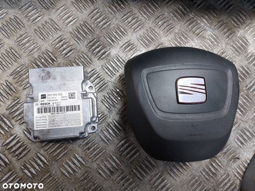 ZESTAW AIRBAG POSTRZAŁOWY KOKPIT PODUSZKI PASY MODUŁ SEAT EXEO I - 3