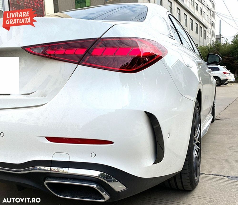 Ornamente bara spate flapsuri Mercedes C Class W206 Sport Line (2021-Up) Negru Luc- livrare gratuita - 5